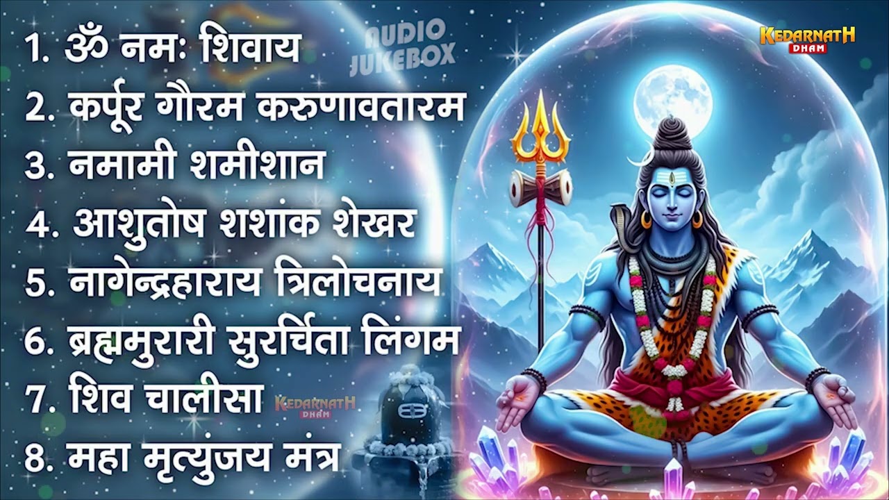 सोमवार स्पेशल भजन : कर्पूर गौरम करुणावतारं, ॐ नमः शिवाय, शिव प्रार्थना, शिव अमृतवाणी, चालीसा व आरती