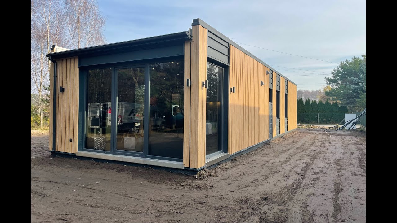 Całoroczny Dom Modułowy z płaskim dachem 57,20 m2 I Mójdomek.pl
