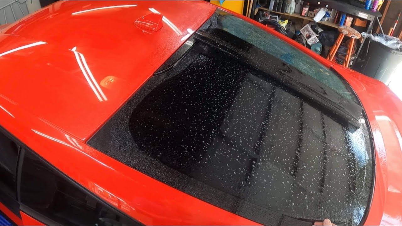 Back window tint Install on 21 Ford Mustang