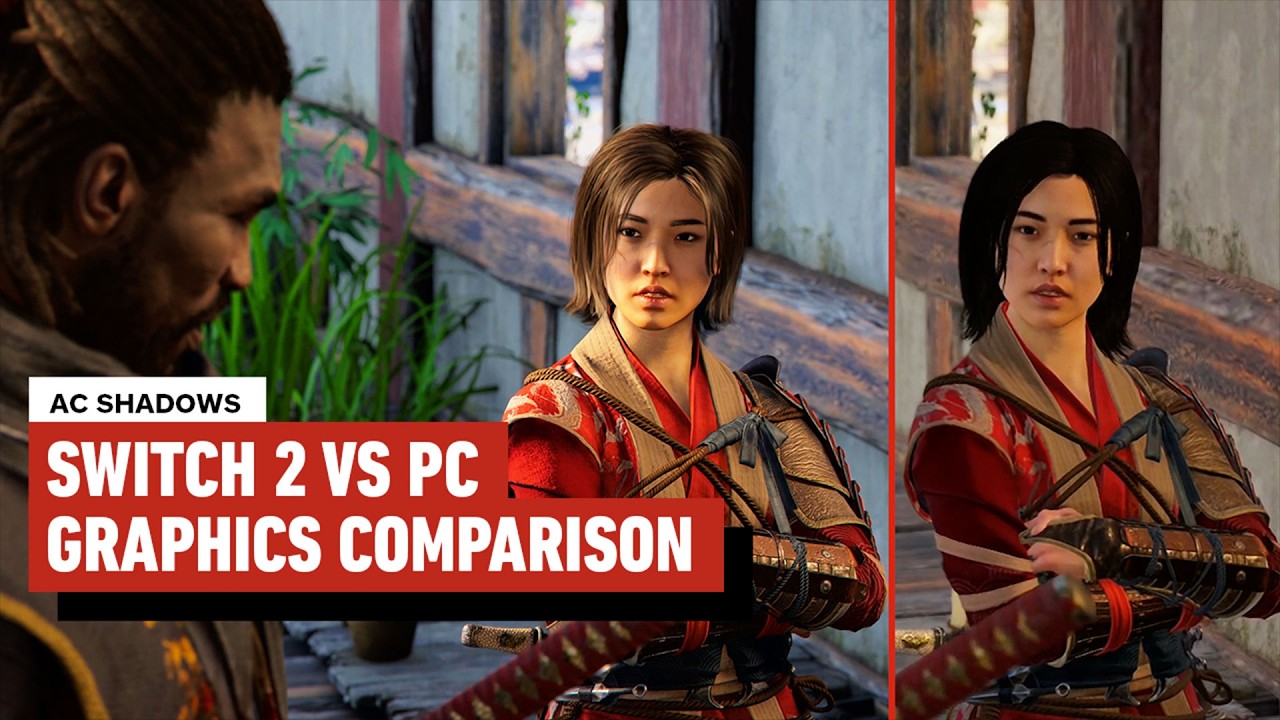 Assassin's Creed Shadows - Switch 2 vs PC Graphics Comparison