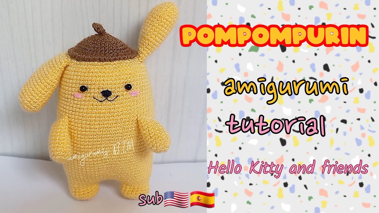 ПОМПОМПУРИН амигуруми/вязание крючком HELLO KITTY AND FRIENDS #tutorialSUB🇺🇲🇪🇸/