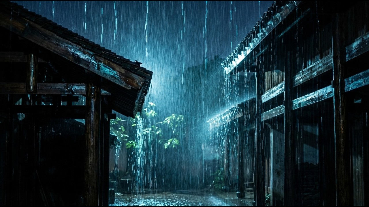 Sleep in Minutes with Heavy Rain on Roof & Thunderstorm | Natural White Noise Rain Sounds