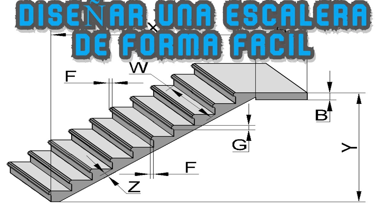 COMO DISEÑAR UNA ESCALERA DE FORMA PRACTICA FACIL  RAPIDA Y HACER EL REPLANTEO