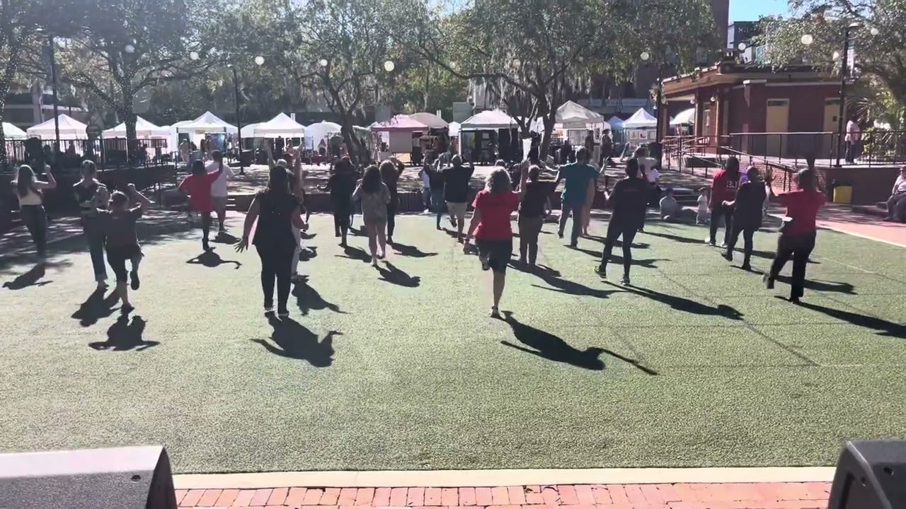 FIREBALL LINE DANCE DURING ARTS FESTIVAL