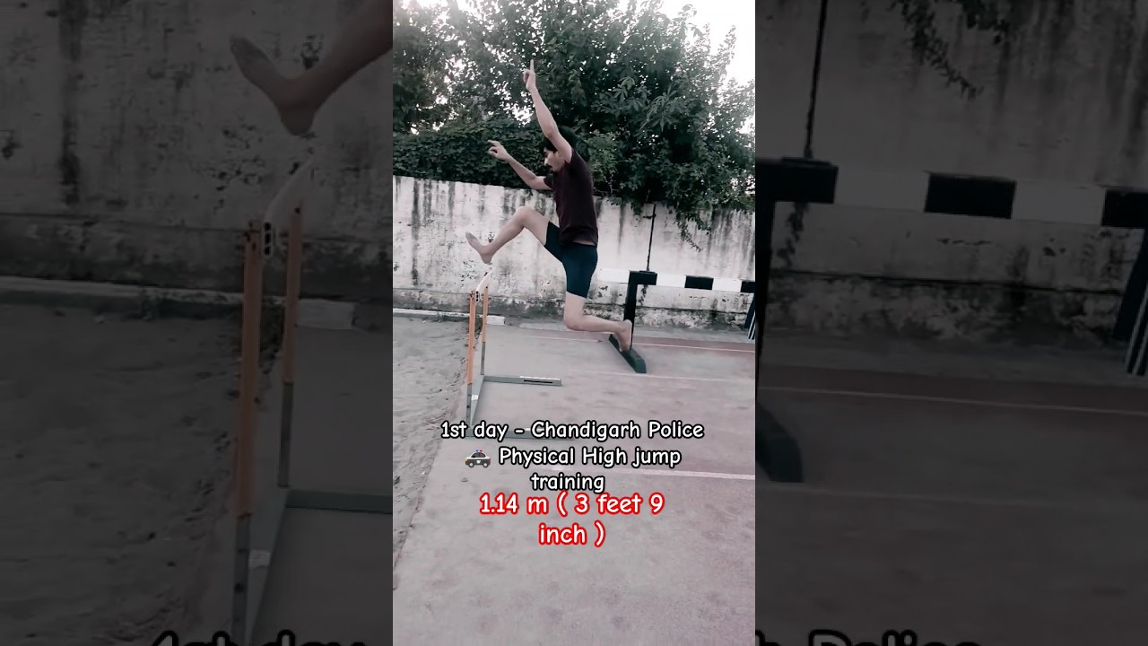 1st day Chandigarh Police Physical High Jump (1.14 m) ||#chandigarhpolice  #highjump #shorts #short