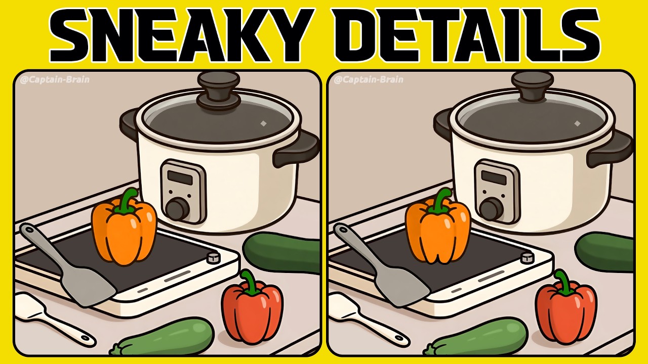 Fun & Sneaky Details: Test Your Eyes and Brain with Hidden Differences! (A Bit Tricky)