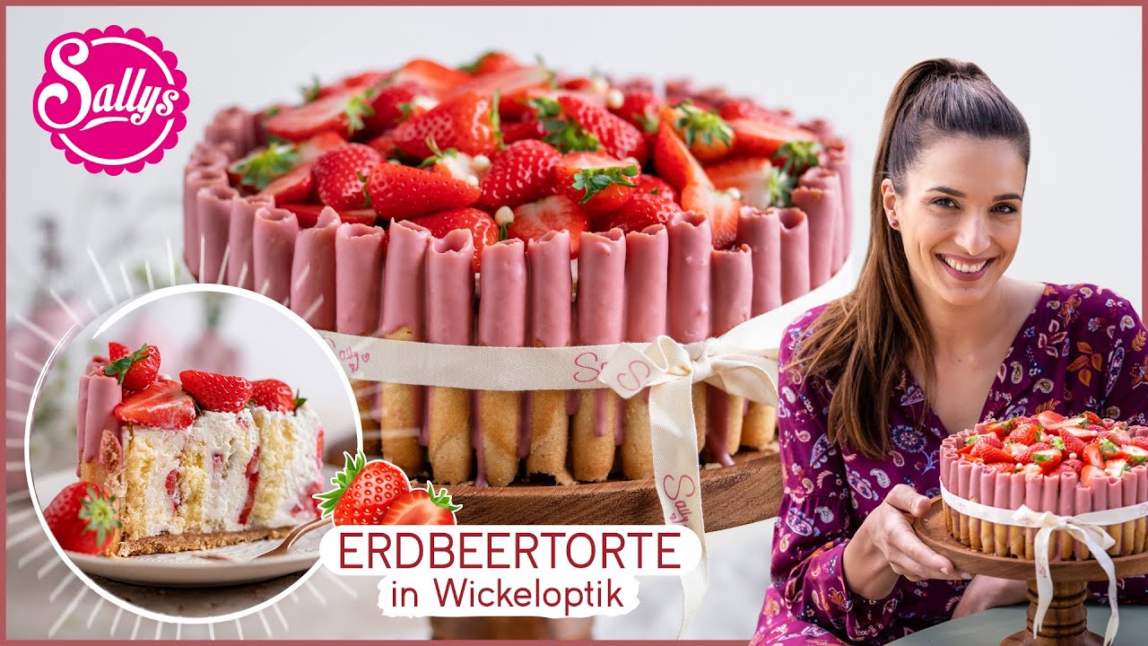 Erdbeertorte / Wickeltorte mit Ruby Schokolade / ZDF Fernsehgarten / Sallys Welt