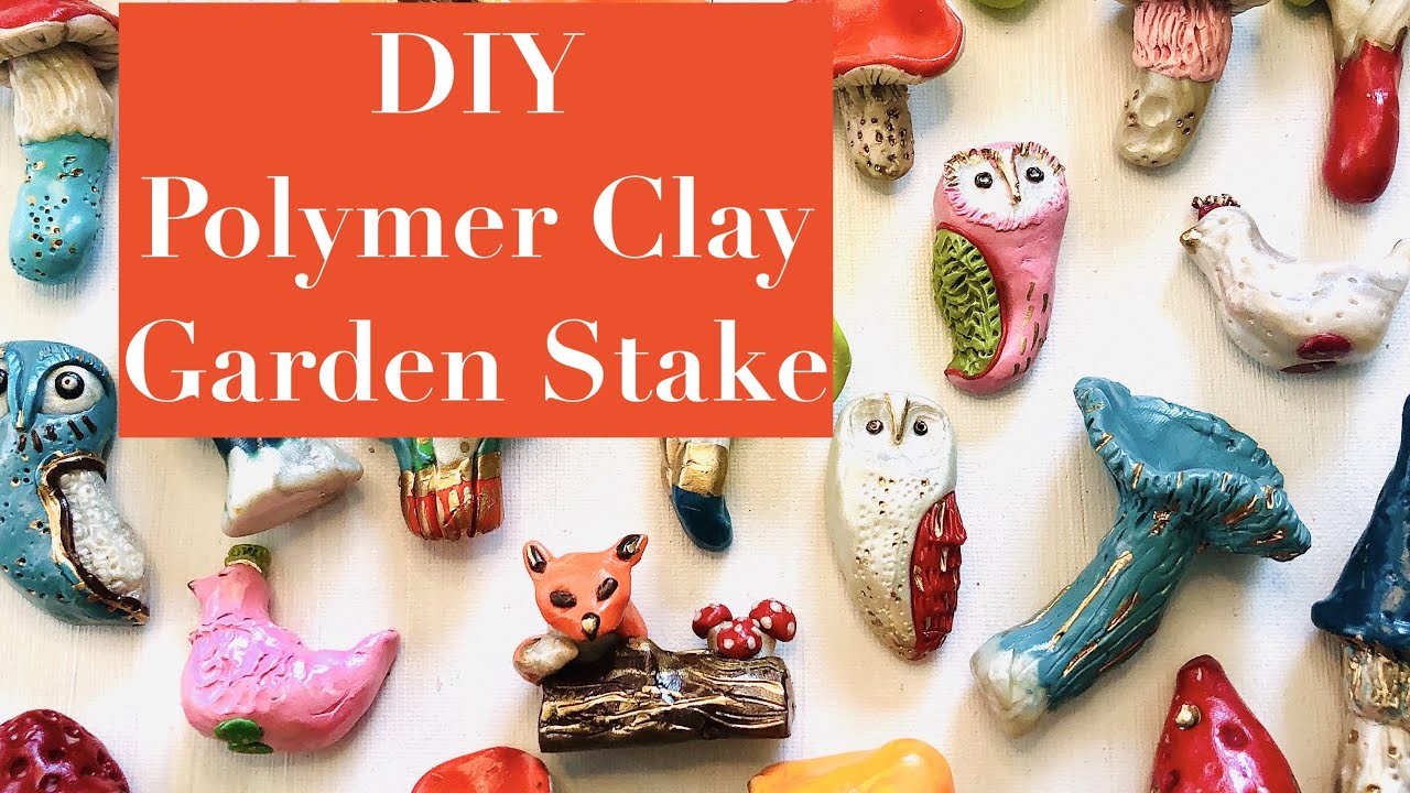 DIY Polymer Clay Owl Plant Stake for Garden Decor, Tutorial Clay Owl Ornament