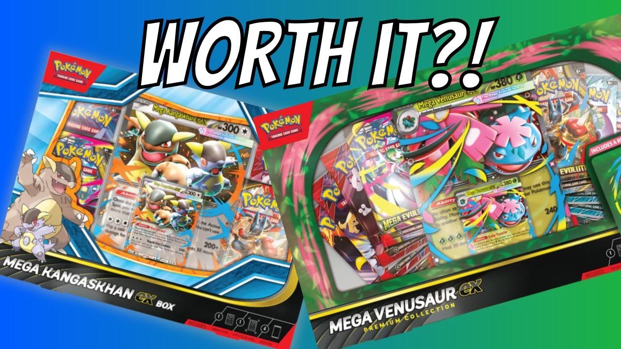 Mega Venusaur ex Premium Collection + Mega Kangaskhan ex Box (12 Packs Opening!)