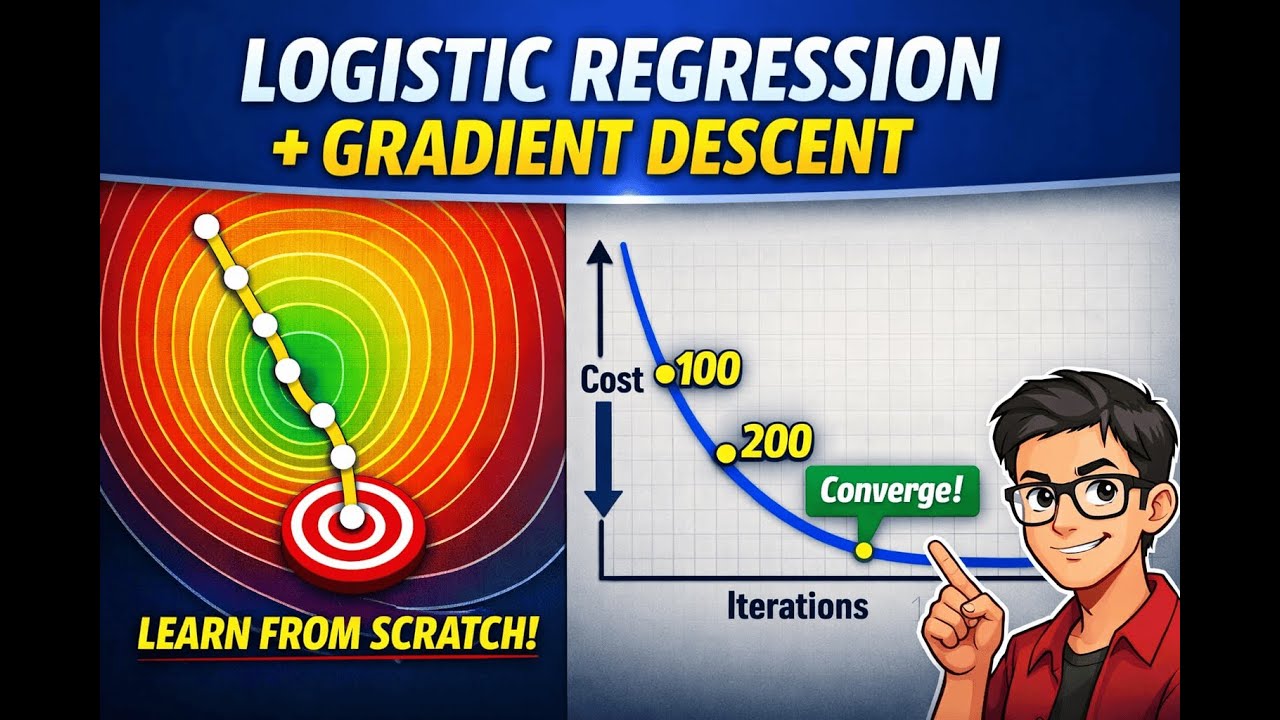 Train Logistic Regression from Scratch | Learn Gradient Descent for Sentiment Analysis