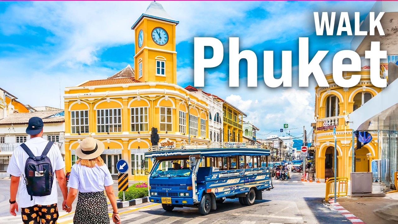 PHUKET Old Town, Thailand | 4K Walking Tour with Captions [4K Ultra HD/60fps]