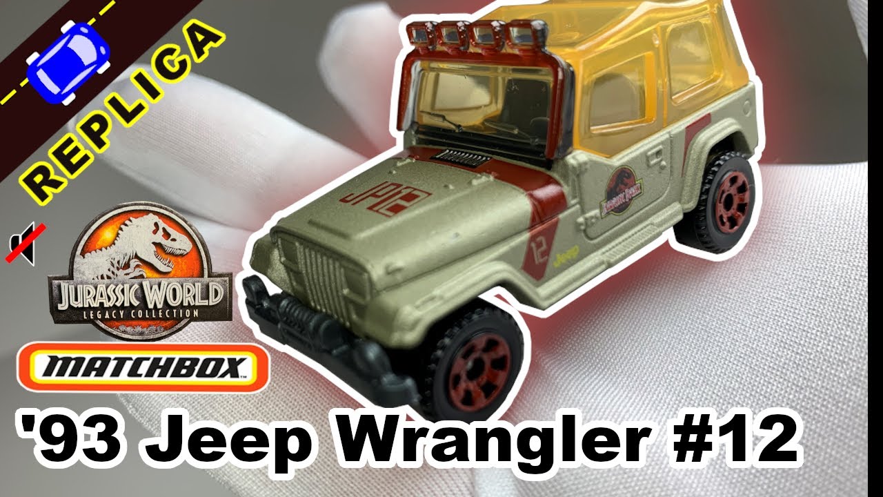 Matchbox - '93 Jeep Wrangler #12 (Jurassic Park)