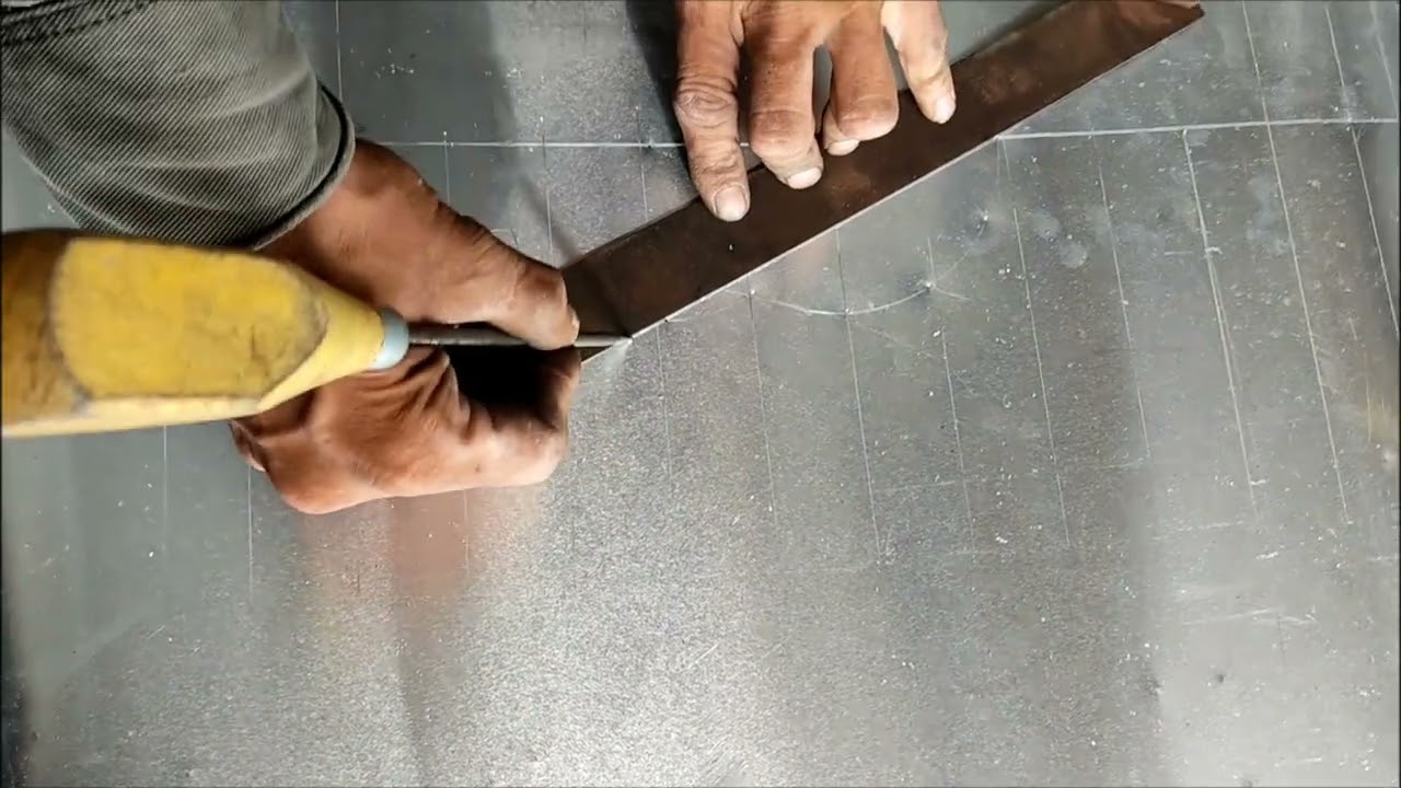 45°elbow kaise banaye.how to make 45°elbow . cllading sheet metal fabrication work.