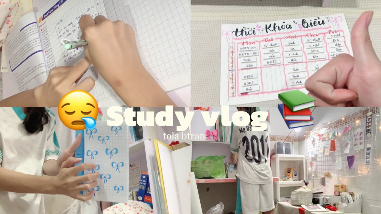 Study vlog😪 |Tớ là btran🎀#dailyvlog #vlogs #xuhuong #dailyvlogs #studyvlog #studywithme #tolabtran
