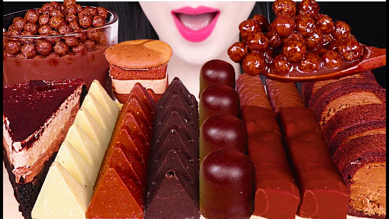 ASMR DARK&MILK CHOCOLATE *CHOCOLATE BAR, CHOCOLATE BALLS, TOBLERONE, MALTESERS 초콜릿 먹방 JANE ASMR 제인