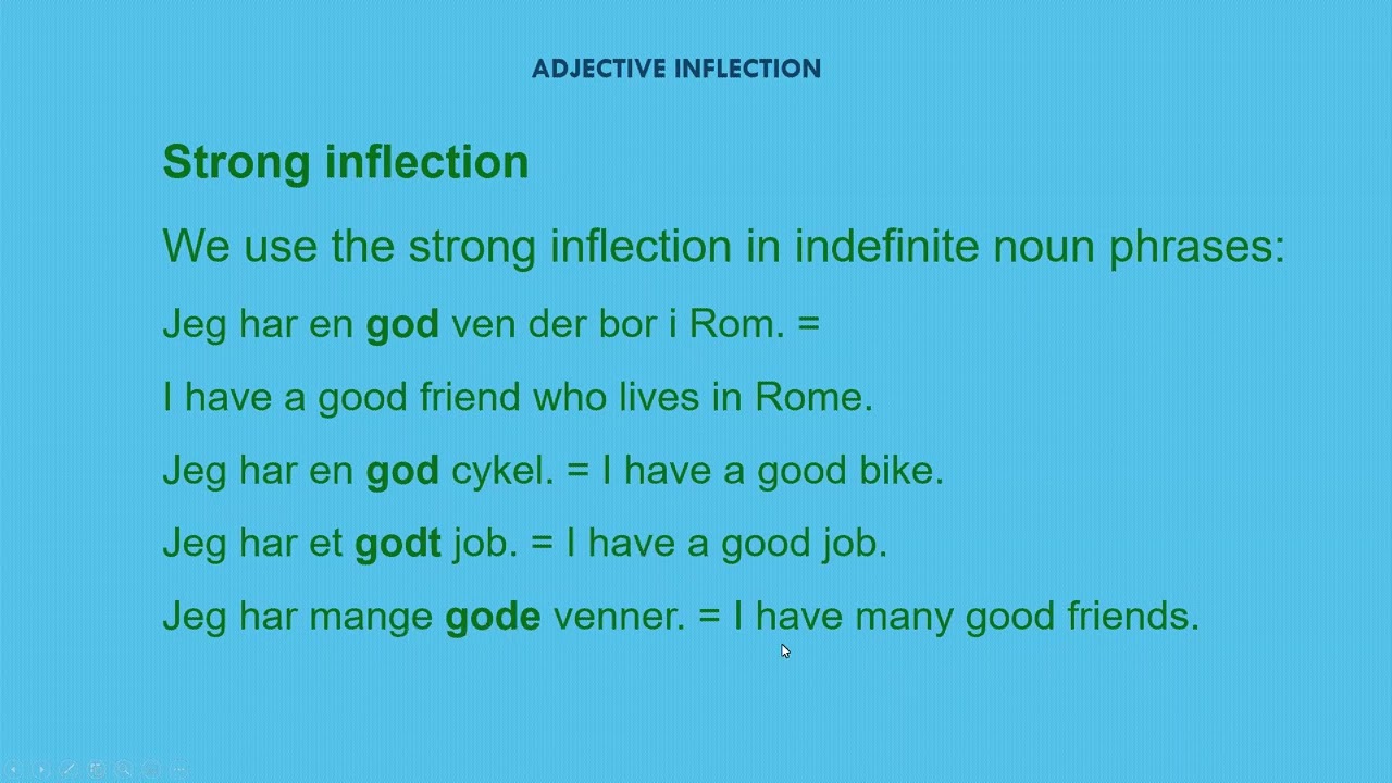 Adjective inflection