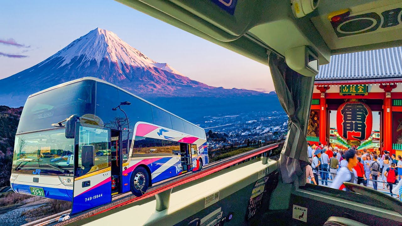 Japan Double Decker Highway Bus 😁🚌 Osaka to Tokyo 8 hours