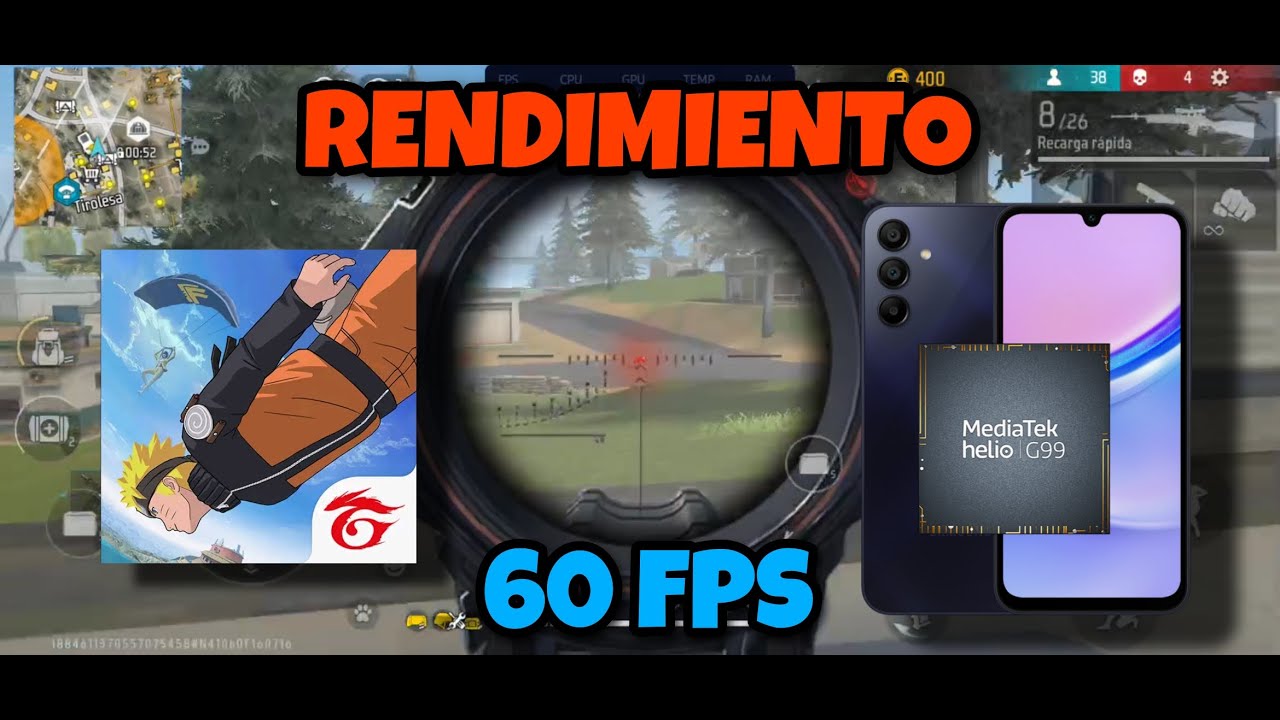 Free Fire en el Samsung galaxy A15 4G, 2025