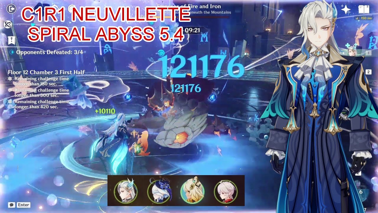 /C1R1 Neuvillette Spiral Abyss 5.4 Top half/Genshin Impact
