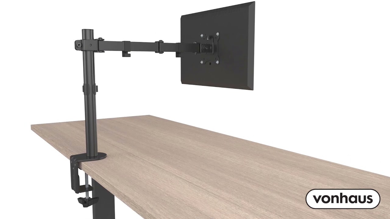VonHaus Monitor Mount with Desk Clamp Setup (3005115)