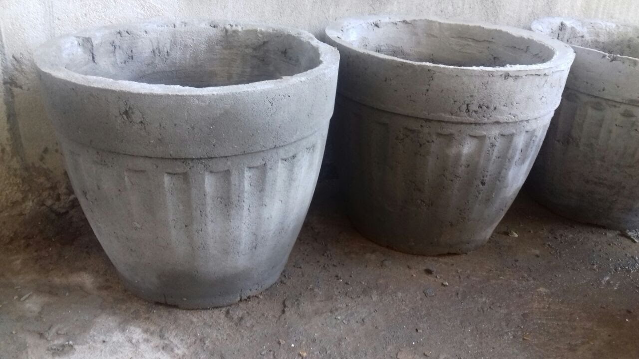 Como fazer vaso grande de cimento (DIY)