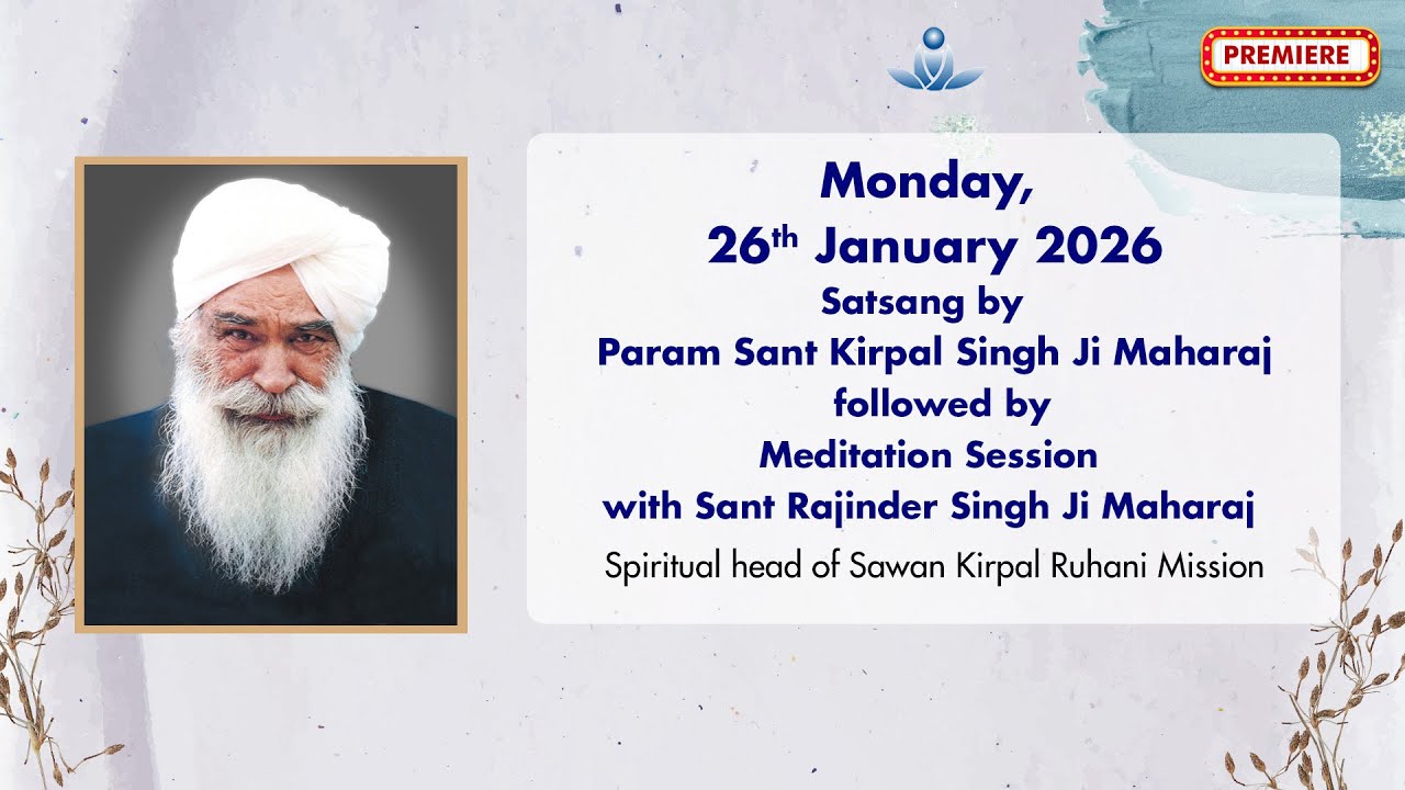 Satsang By Sant Kirpal Singh Ji Maharaj - Jan 26, 2026