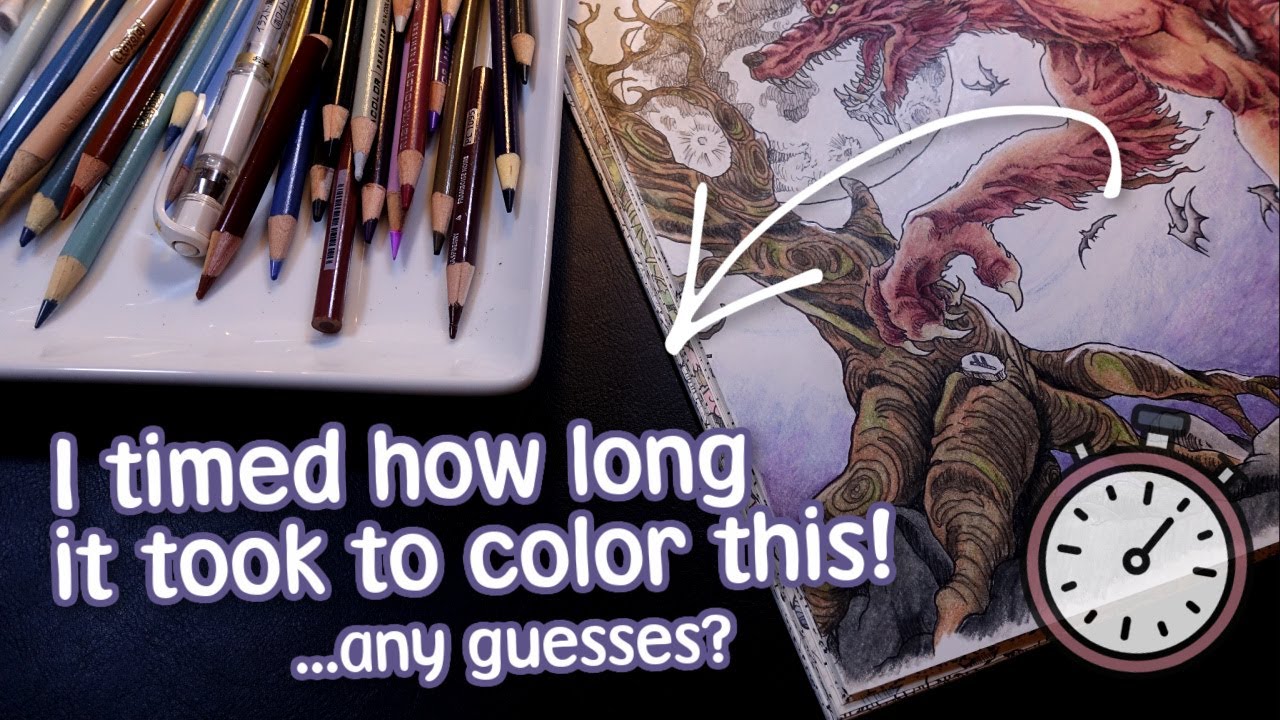 TIMING MYSELF while coloring this Kerby Rosanes' double-spread! Guess how long it took? Mythomorphia