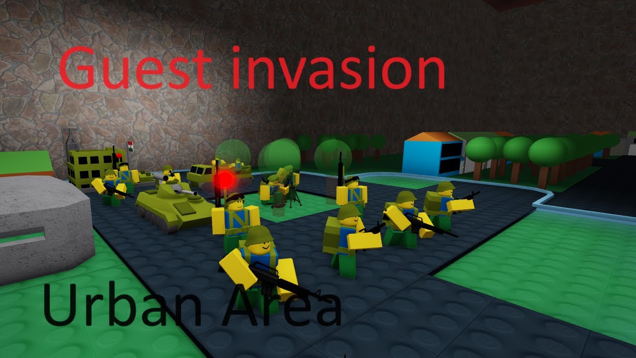 Guest Invasion Urban Area. Noobs in Combat