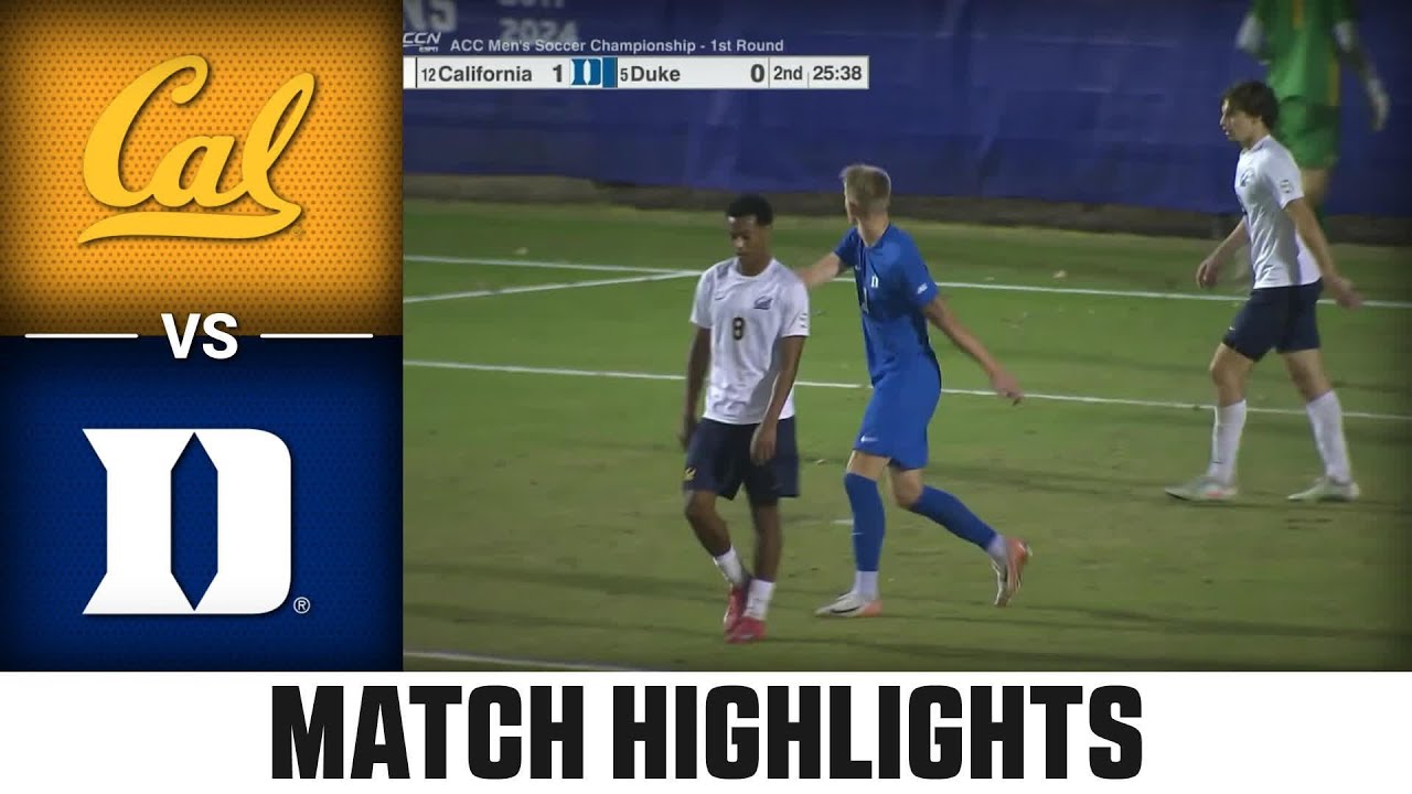 Cal vs. Duke Match Highlights | 2025 ACC Men's Soccer