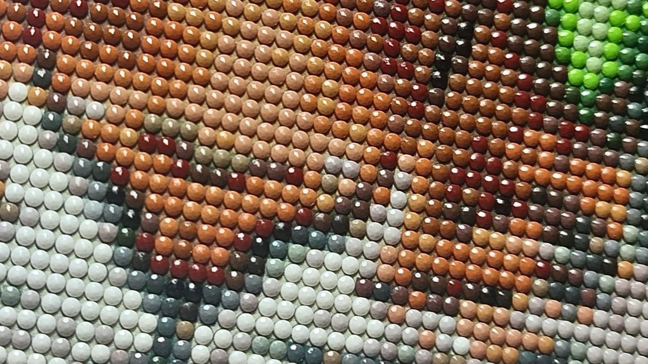 Satisfying Diamond Painting ASMR | Tiger in the Leaves | Real Time | No Talking | 2