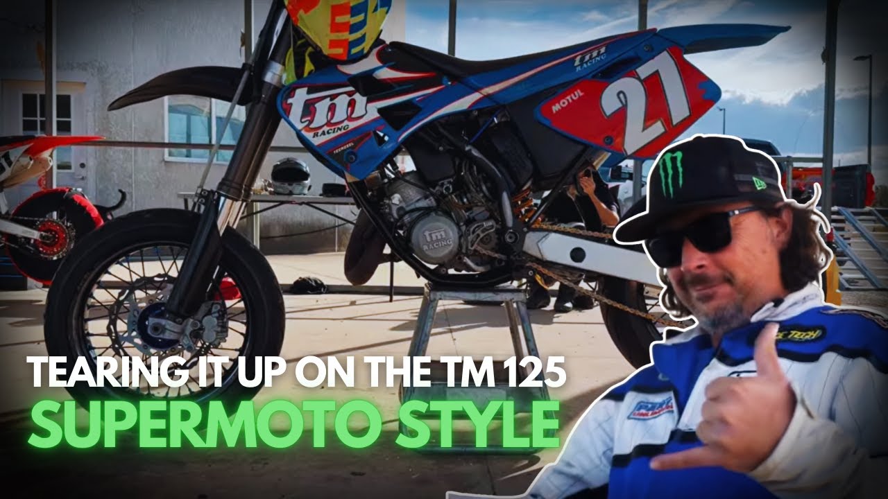 Поездка на супермотоцикле TM 125 с Джорджем Хаммербеком.