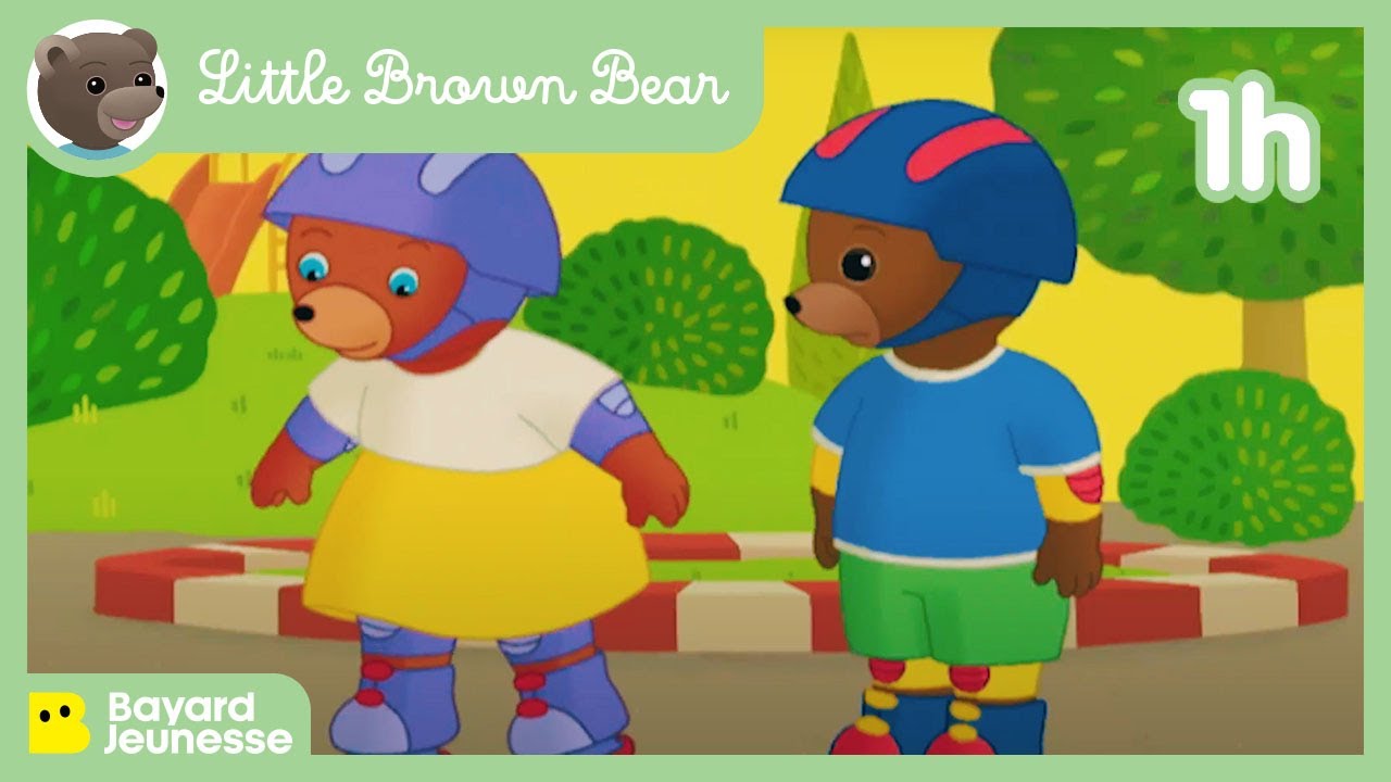 🛼 Little Brown Bear tries rollerskating! 🛼 - Cartoon for baby