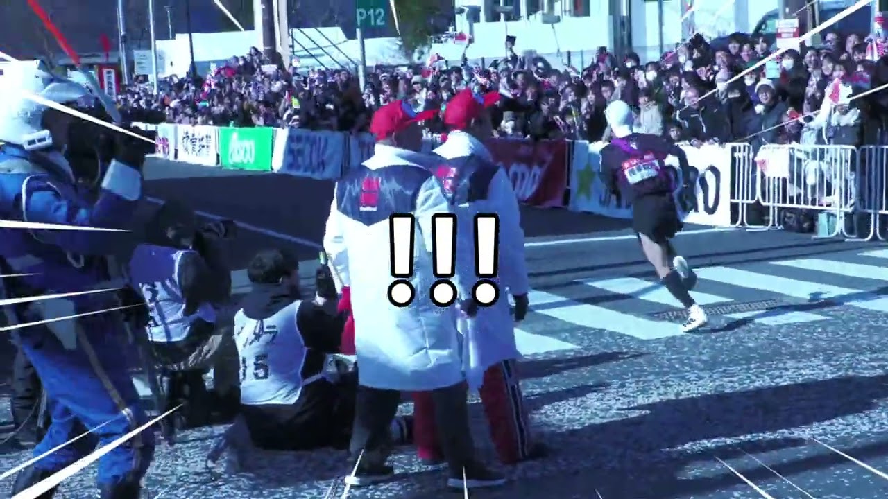 【第102回箱根駅伝】　國學院大學高石　樹選手の神対応で進路ミスを躱す