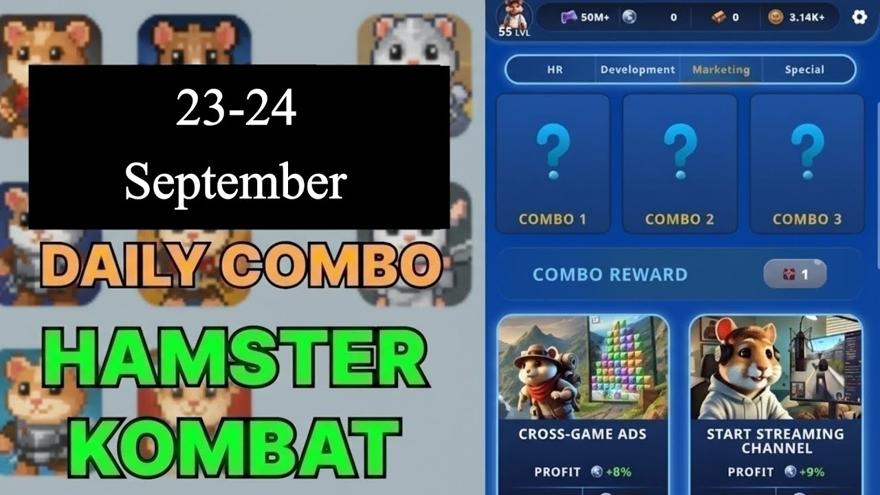 Hamster Kombat Daily Combo | Hamster Kombat Daily Combo Today September 23-24 | Hamster Kombat Combo