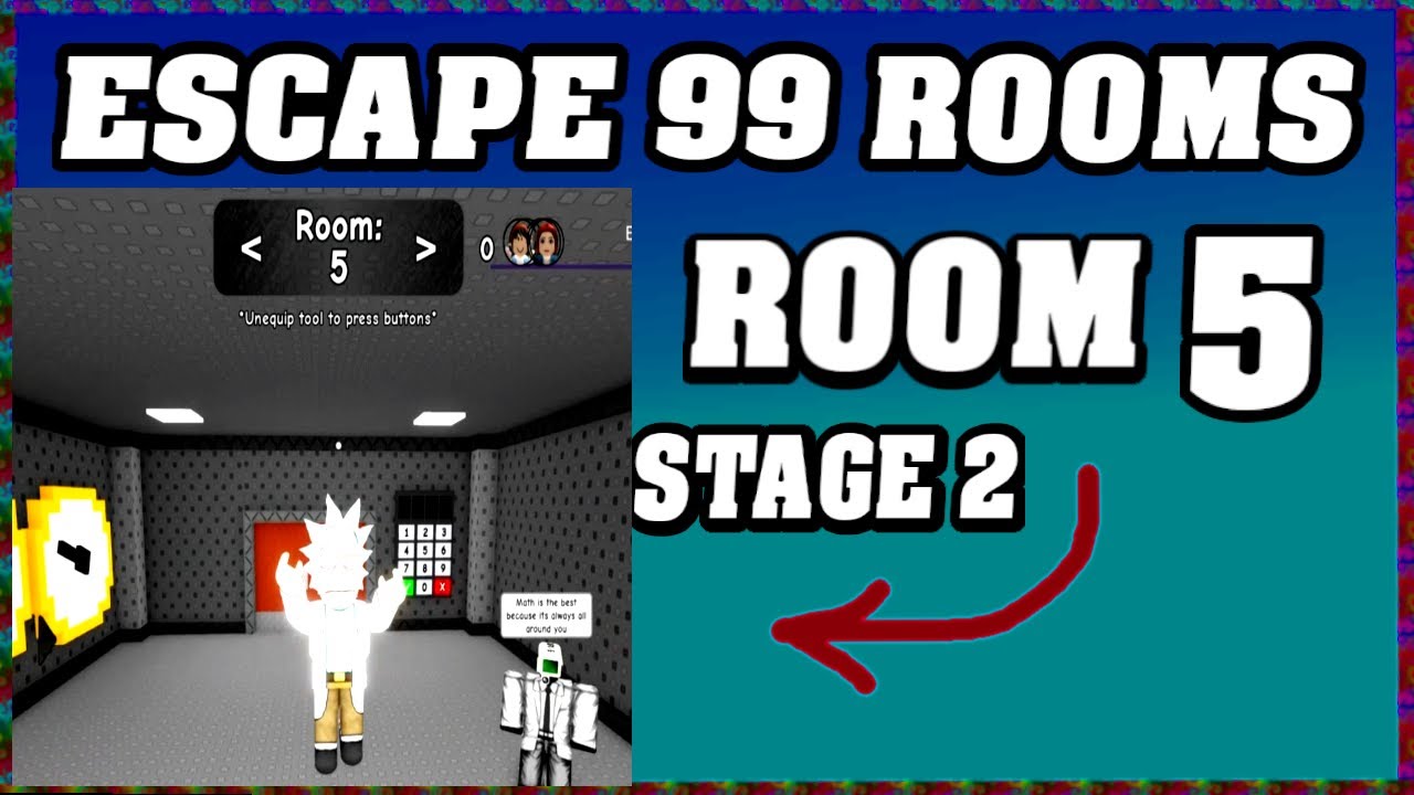 ROOM 5 STAGE 2 ESCAPE 99 ROOMS Roblox Walkthrough [Full Guide English] 🗝️