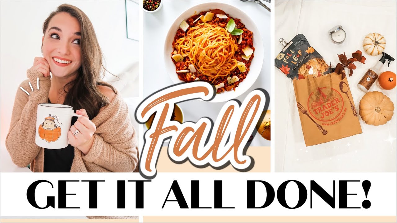 NEW! FALL COFFEE, CLEANING + COOKING | Get It All Done With Me! | Trader Joe's Fall Treats Haul 2021