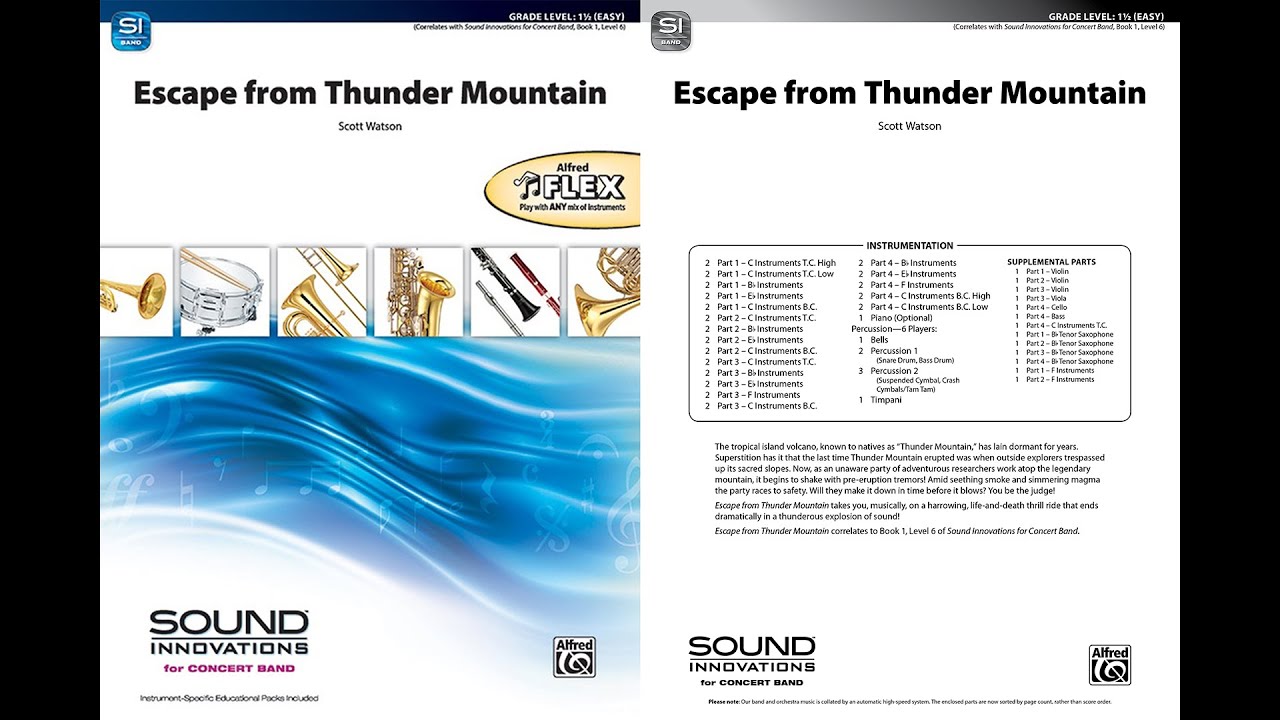 Escape from Thunder Mountain, by Scott Watson – Score & Sound