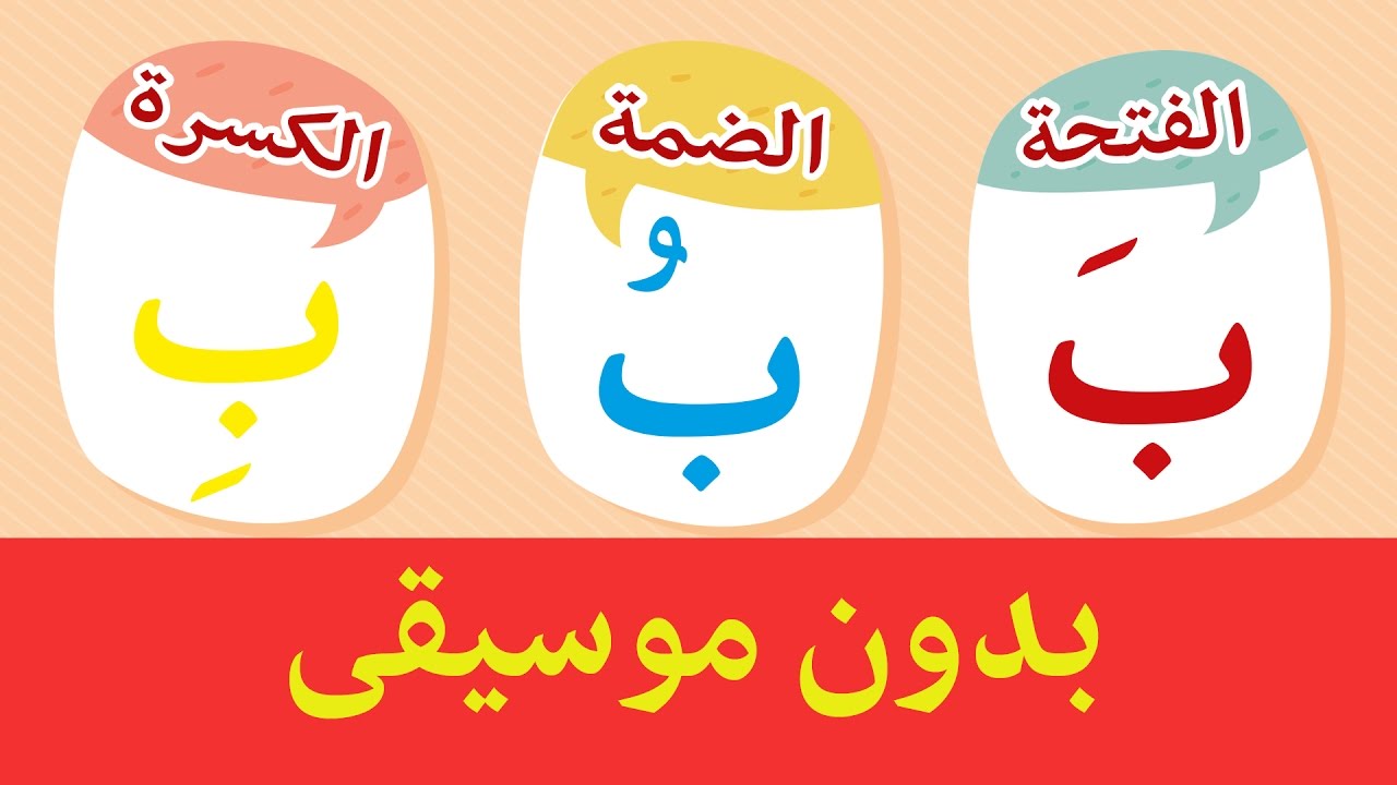 تعليم الاطفال - أنشودة الحروف العربية بدون موسيقى - Arabic alphabet song NO MUSIC