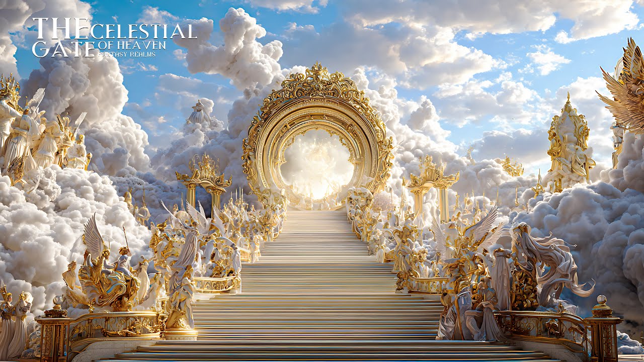 The Celestial Gate of Heaven | 4K Ambient Fantasy Music for Relaxation