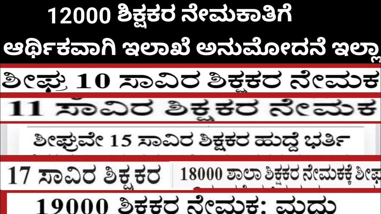 Gpstr-2026 ಕ್ಕೂ12000 ಶಿಕ್ಷಕರ ನೇಮಕಾತಿ ಇಲ್ಲಾ..? || ಆರ್ಥಿಕ ಇಲಾಖೆಯ ಅನುಮೋದನೆ ಇಲ್ಲಾ...?