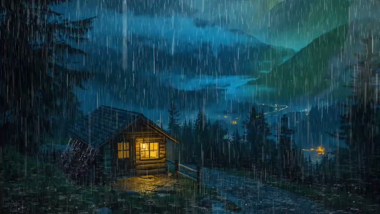 Heavy Rain on Window for Sleeping | Relaxing Rain ASMR Ambience and Thunder Sounds