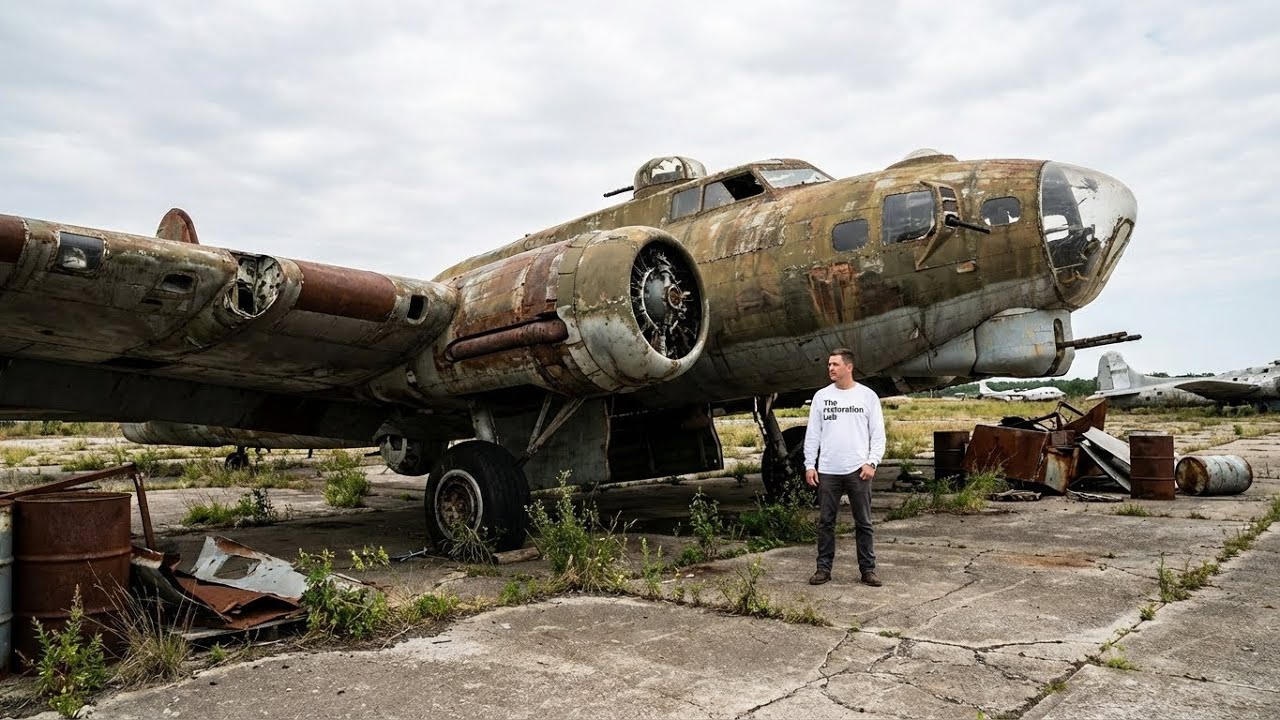 Forgotten Legend: Restoring an Abandoned WWII B-17 Flying Fortress | ASMR Relaxation