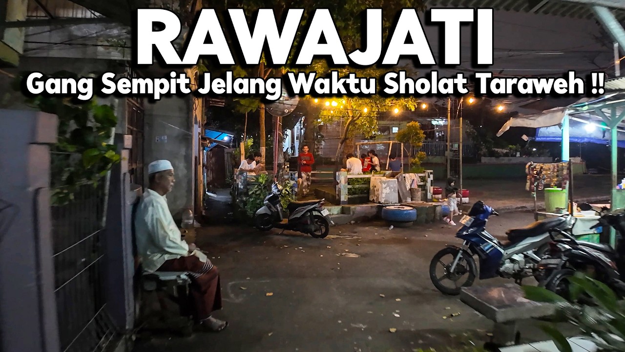 SUASANA GANG SEMPIT DI DAERAH RAWAJATI MENJELANG SHOLAT TARAWIH | Real Life in Jakarta Indonesia