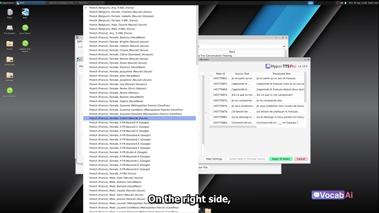 HyperTTS: Adding audio to an Anki French language deck