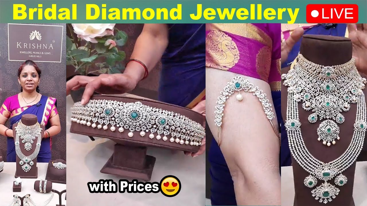 Bridal Diamond Jewellery with prices |  Krishna Jewellers | @Bride Essentials Diamond Gold Jewellery
