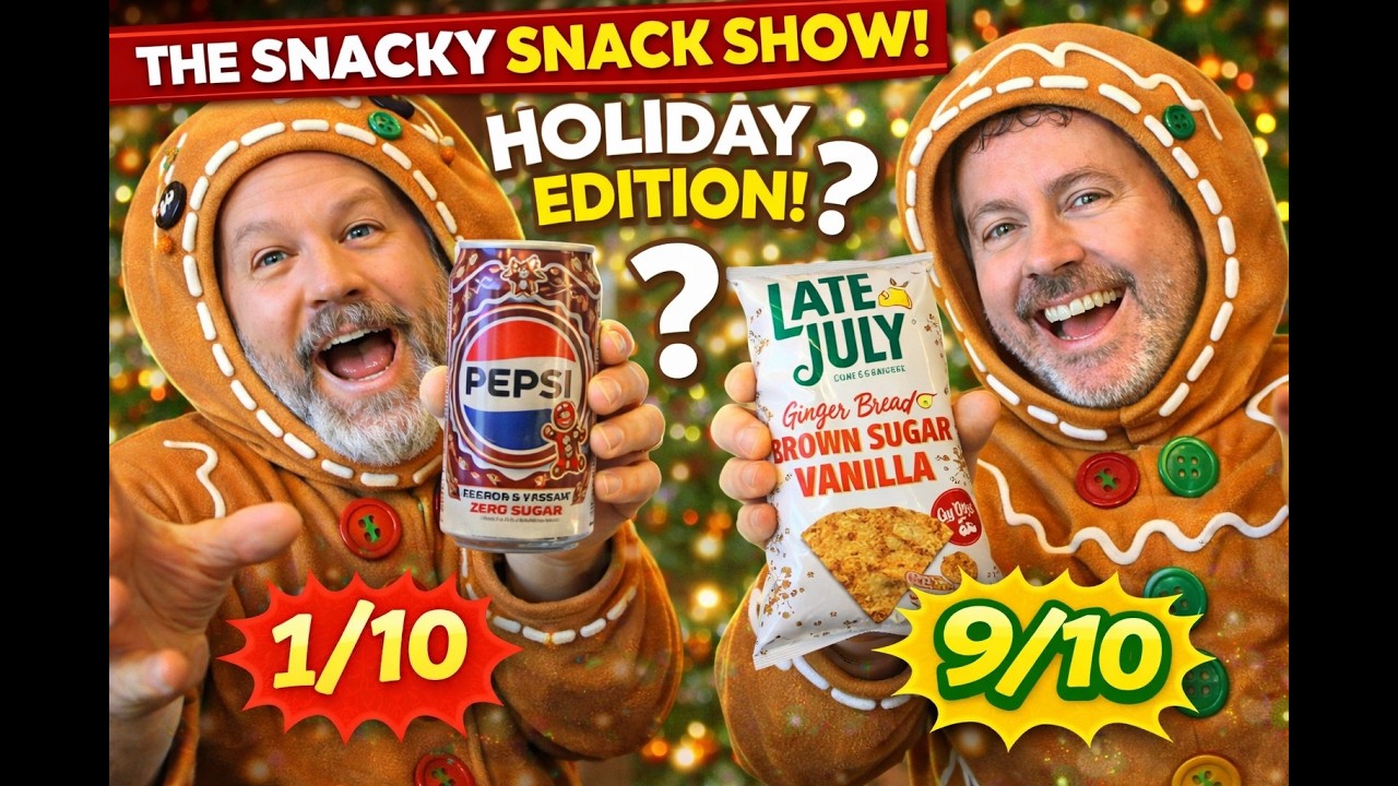 Holiday Snacks Ranked! 🎄 One Got a 9/10… One Got a 1/10 😬 | Snacky Snack Show Christmas Ep 1 of 2