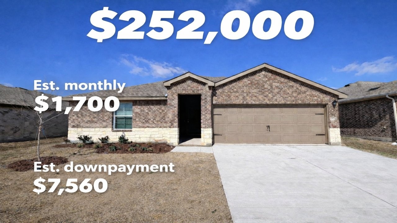 NEW HOMES $1,700 MONTHLY PAYMENTS | $252,000 MOST AFFORDABLE NEW HOMES IN COLLIN COUNTY