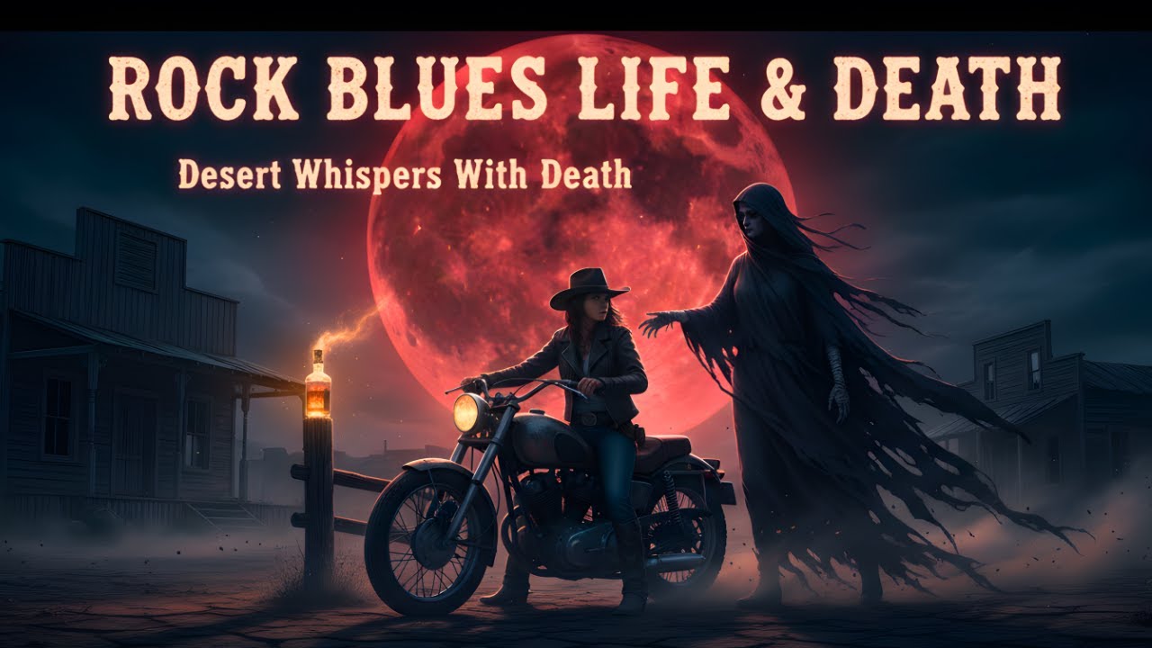 Rock Blues Life & Death 🌙🥃 | Desert Whispers With Death | Dark Country Western Night