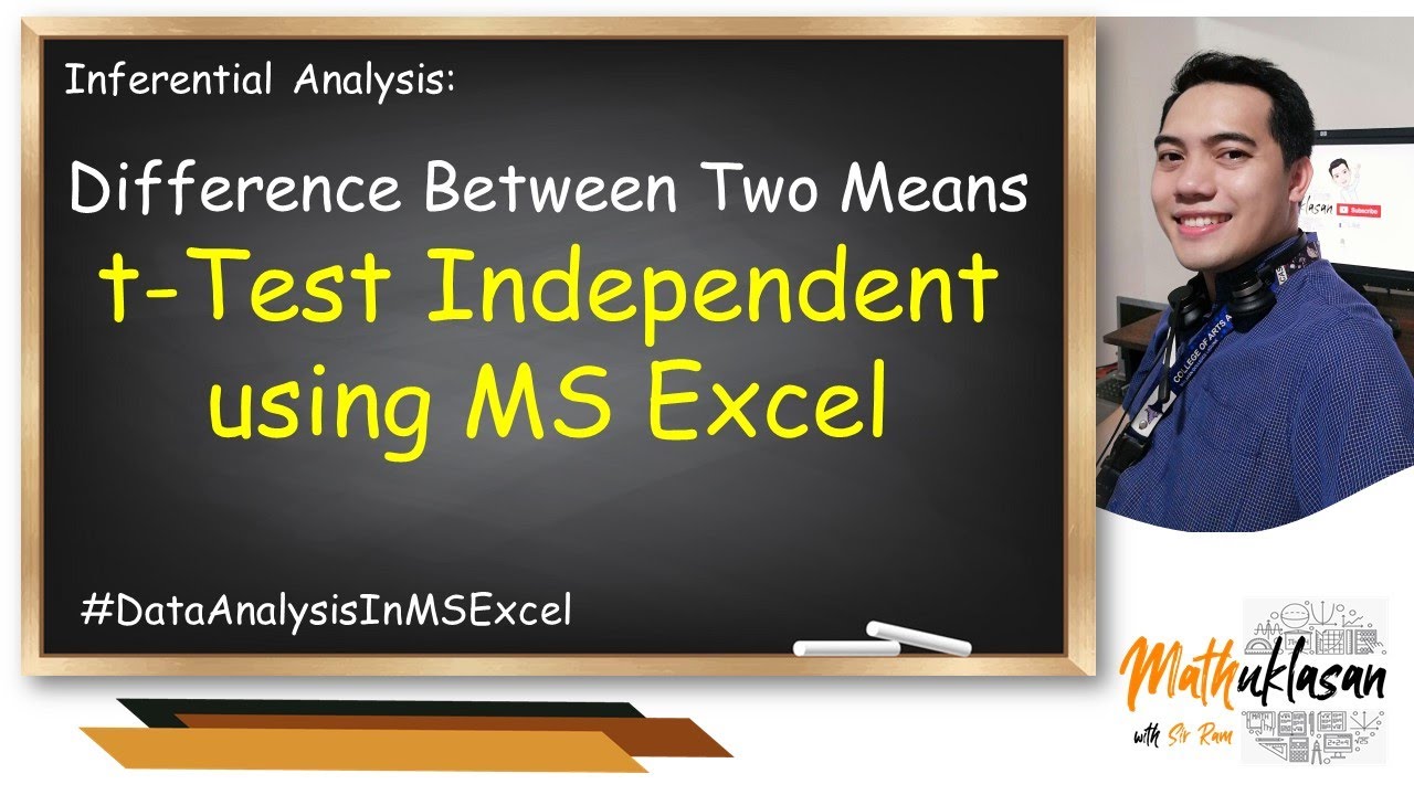 t-тестирование с использованием MS Excel | Разность двух средних || Анализ данных в MS Excel