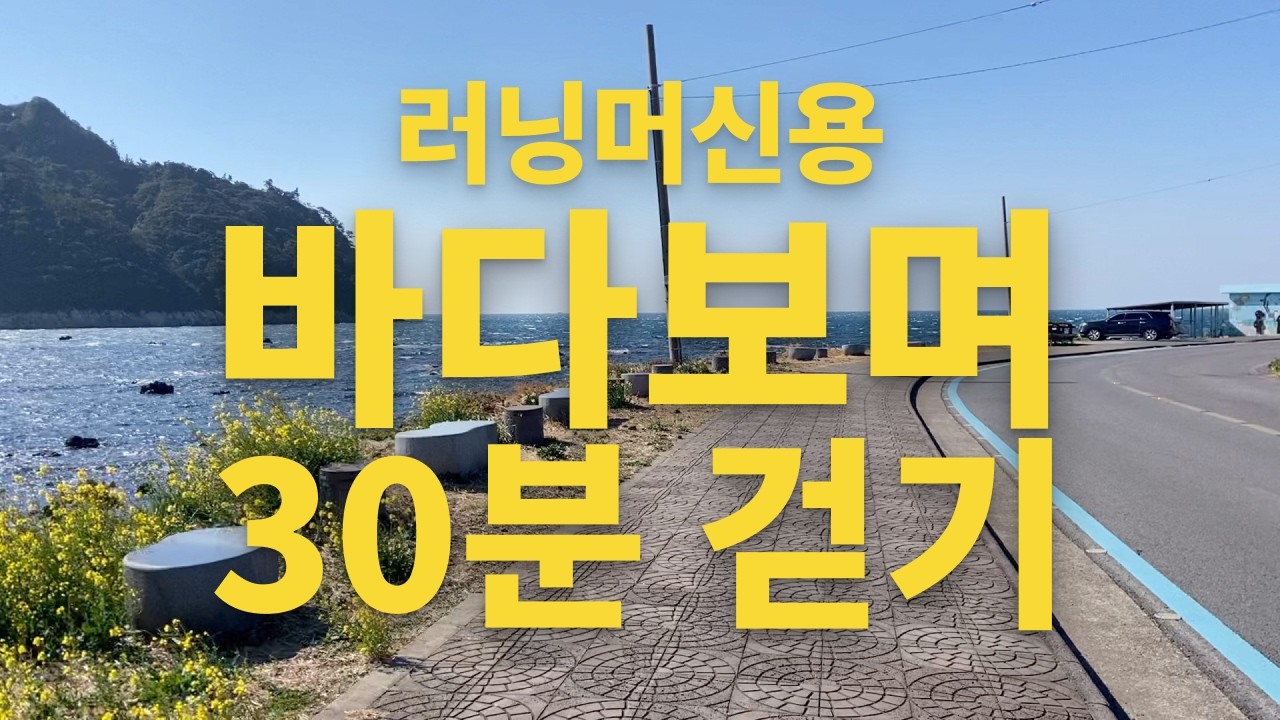 [빵이모의 기록] 해안가 30분 걷기 (러닝머신용)